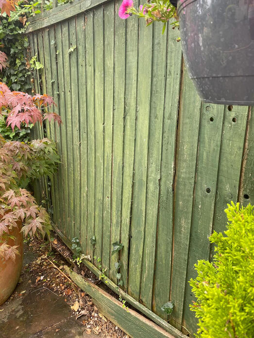 Fences + posts + gravel boards supplied and fitted (Before)