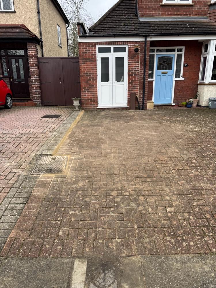 Block Paved Driveway Sunken Repair + Cement Replaced