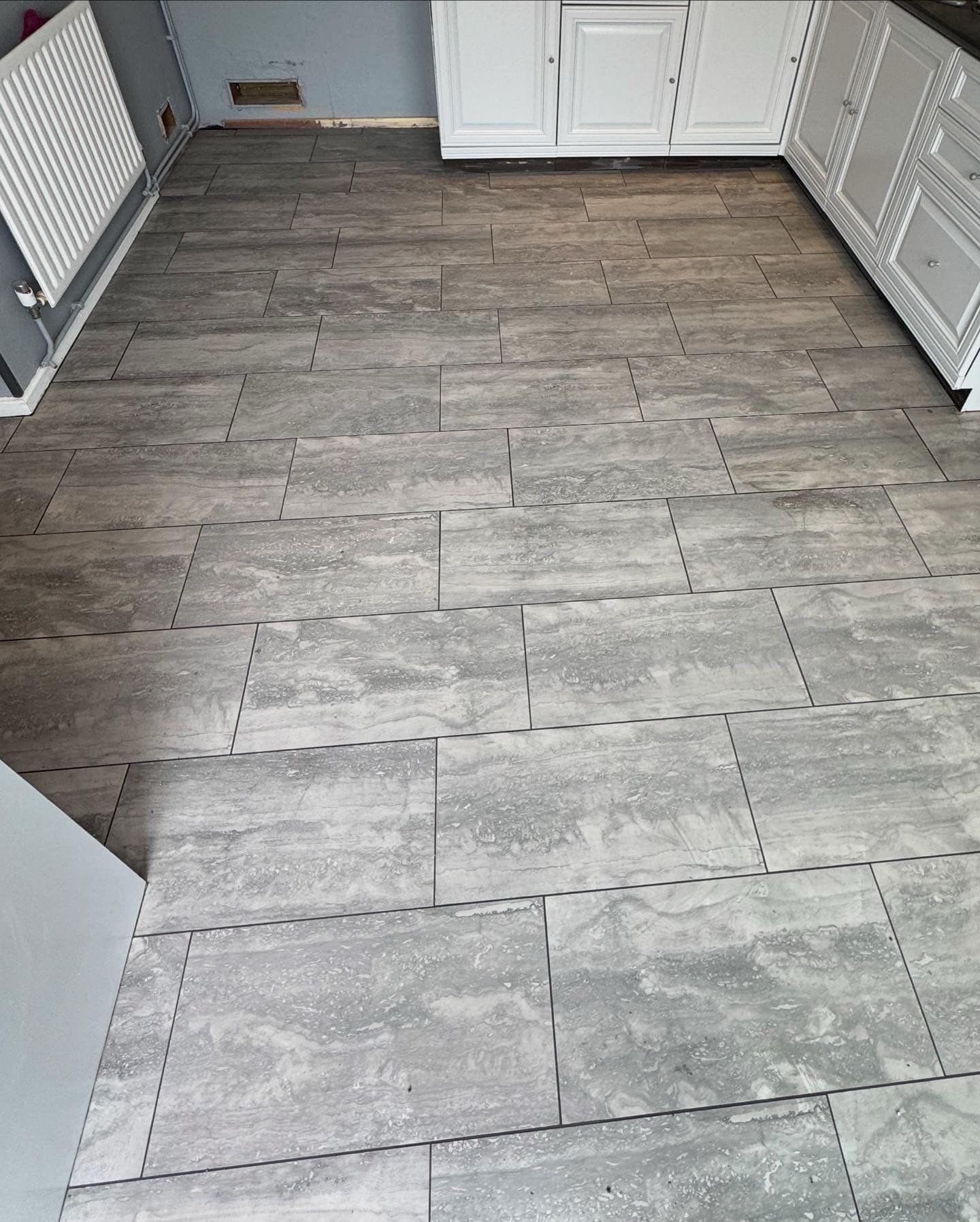 Porcelain Tiles Installed Kitchen